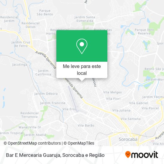 Bar E Mercearia Guaruja mapa