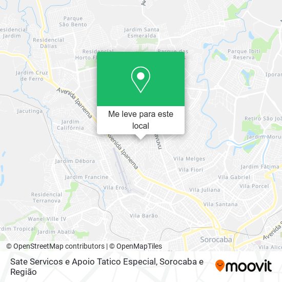 Sate Servicos e Apoio Tatico Especial mapa