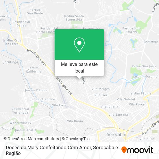 Doces da Mary Confeitando Com Amor mapa