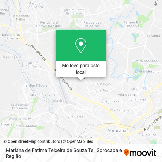 Mariana de Fatima Teixeira de Souza Tei mapa