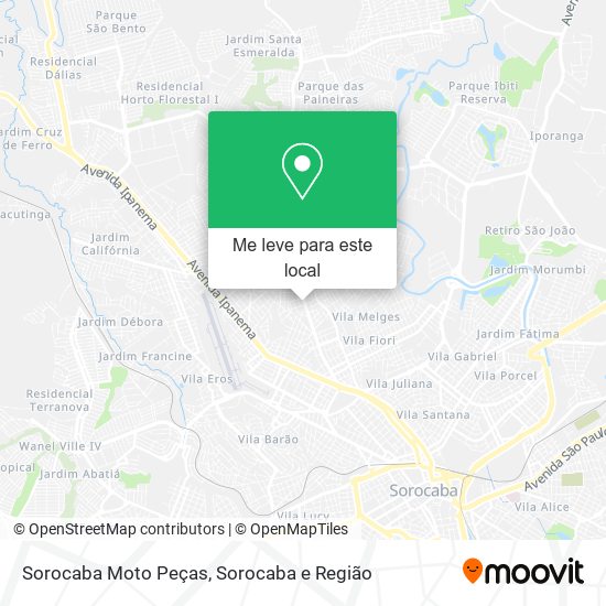 Sorocaba Moto Peças mapa