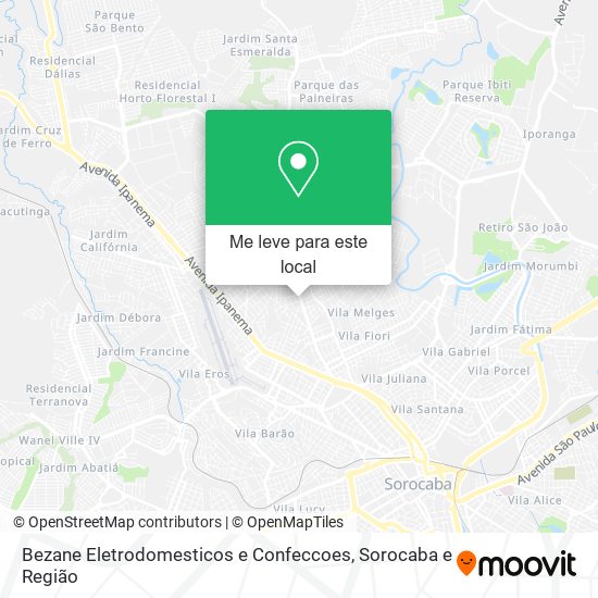 Bezane Eletrodomesticos e Confeccoes mapa