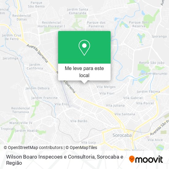 Wilson Boaro Inspecoes e Consultoria mapa