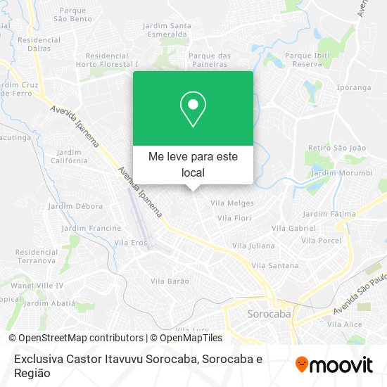 Exclusiva Castor Itavuvu Sorocaba mapa