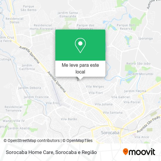 Sorocaba Home Care mapa