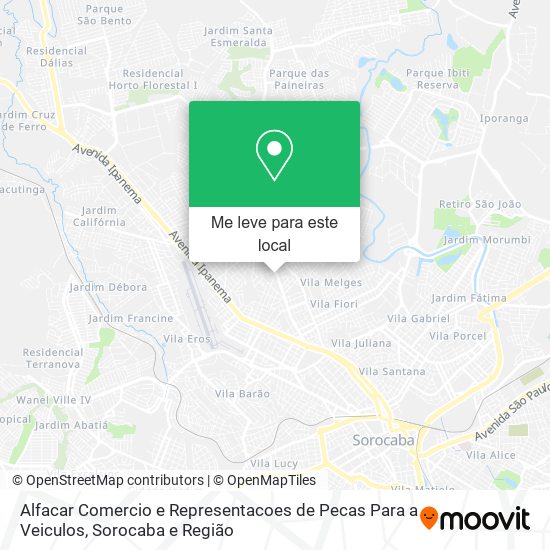 Alfacar Comercio e Representacoes de Pecas Para a Veiculos mapa