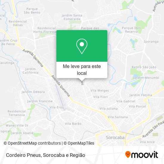 Cordeiro Pneus mapa