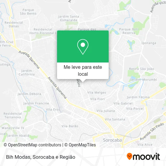 Bih Modas mapa