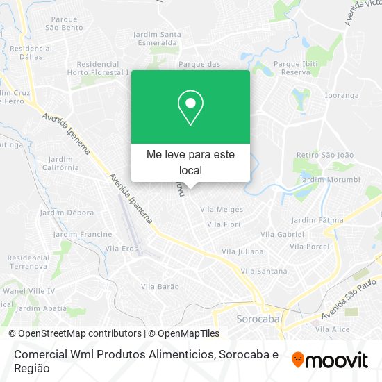 Comercial Wml Produtos Alimenticios mapa