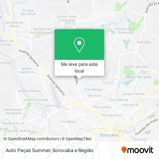 Auto Peças Summer mapa