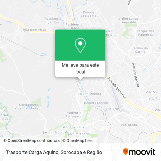 Trasporte Carga Aquino mapa