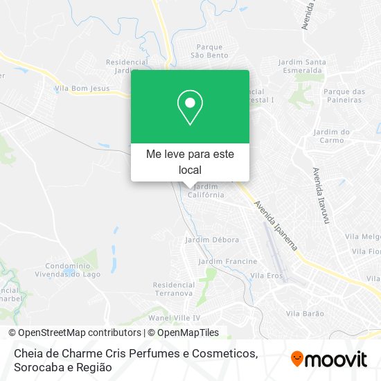 Cheia de Charme Cris Perfumes e Cosmeticos mapa