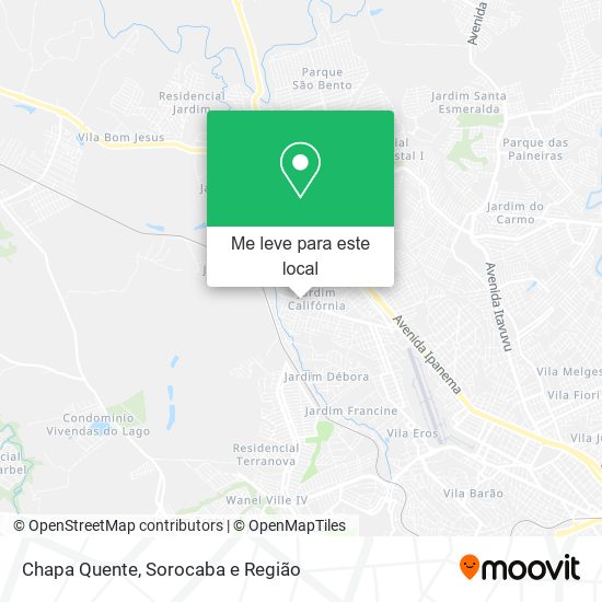 Chapa Quente mapa