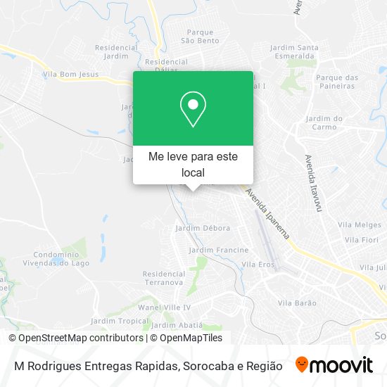 M Rodrigues Entregas Rapidas mapa