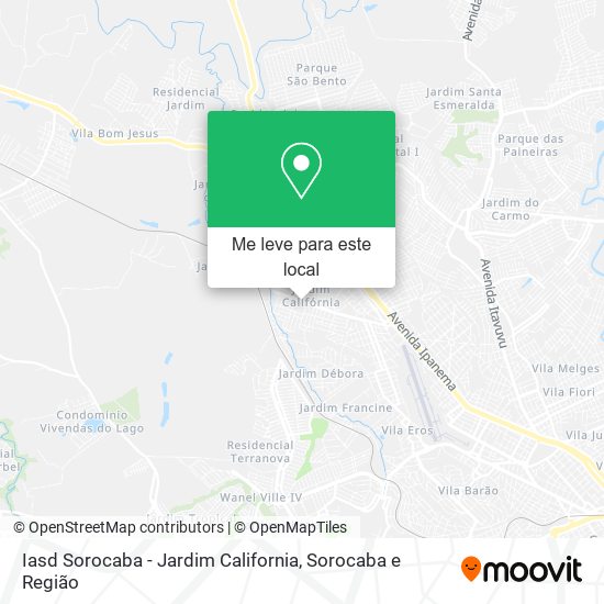 Iasd Sorocaba - Jardim California mapa