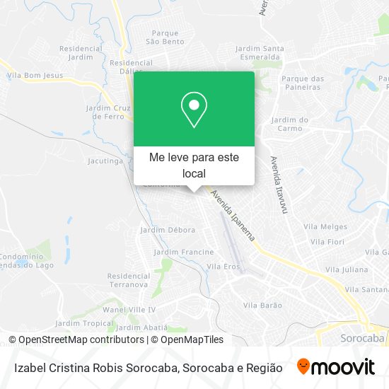 Izabel Cristina Robis Sorocaba mapa