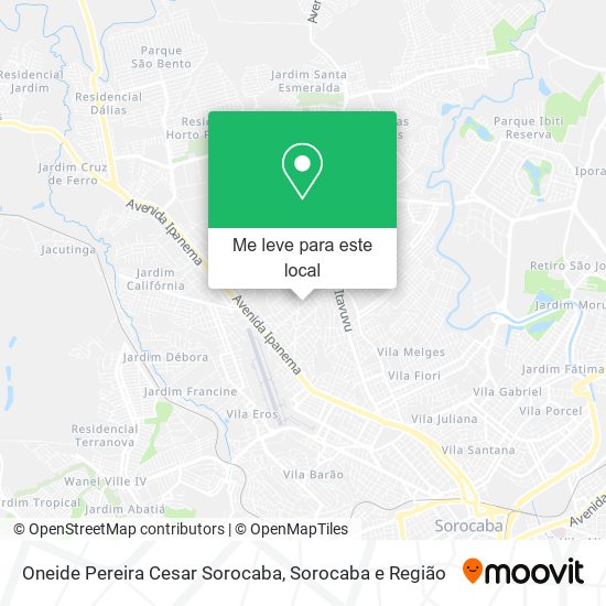 Oneide Pereira Cesar Sorocaba mapa