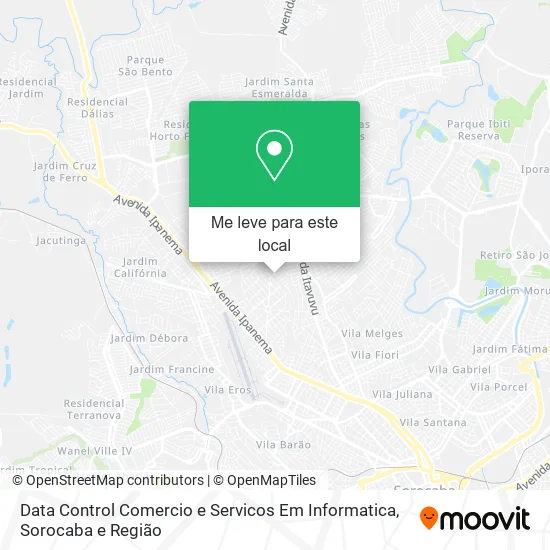 Data Control Comercio e Servicos Em Informatica mapa