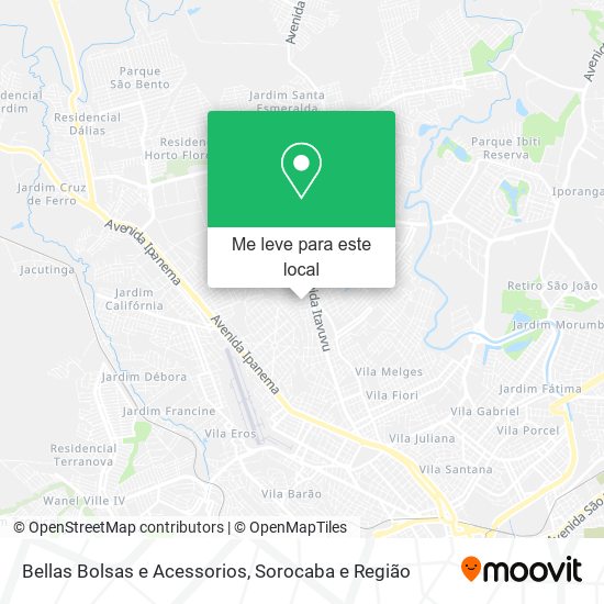 Bellas Bolsas e Acessorios mapa