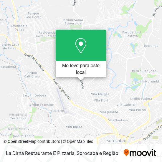 La Dirna Restaurante E Pizzaria mapa