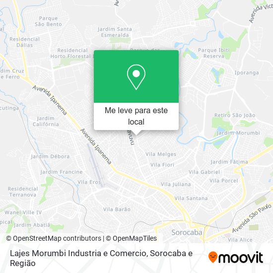 Lajes Morumbi Industria e Comercio mapa