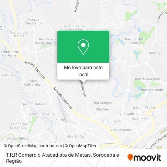 T.R.R Comercio Atacadista de Metais mapa