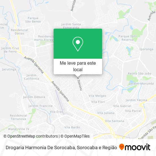 Drogaria Harmonia De Sorocaba mapa