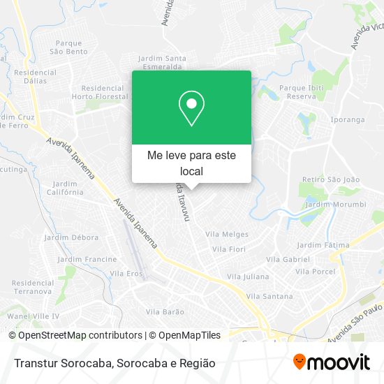 Transtur Sorocaba mapa