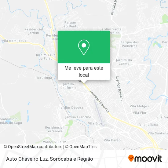 Auto Chaveiro Luz mapa