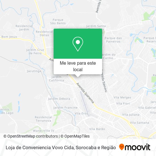 Loja de Conveniencia Vovo Cida mapa