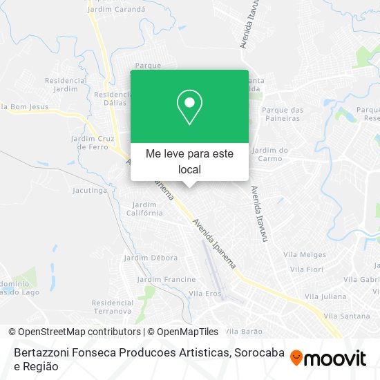 Bertazzoni Fonseca Producoes Artisticas mapa