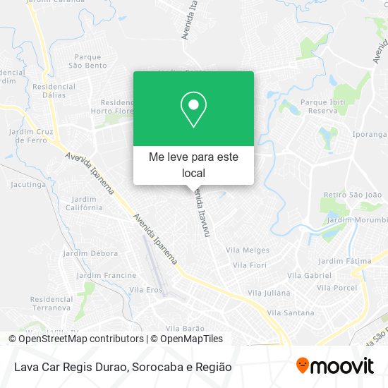 Lava Car Regis Durao mapa