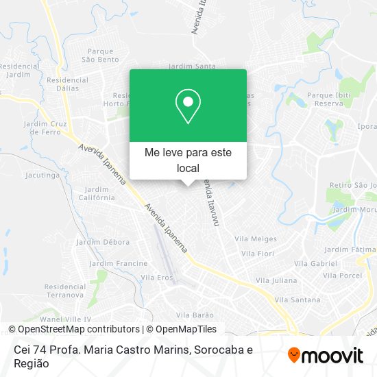 Cei 74 Profa. Maria Castro Marins mapa