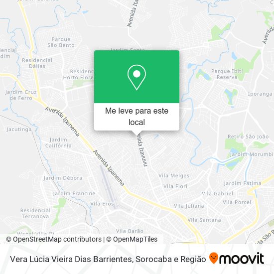 Vera Lúcia Vieira Dias Barrientes mapa