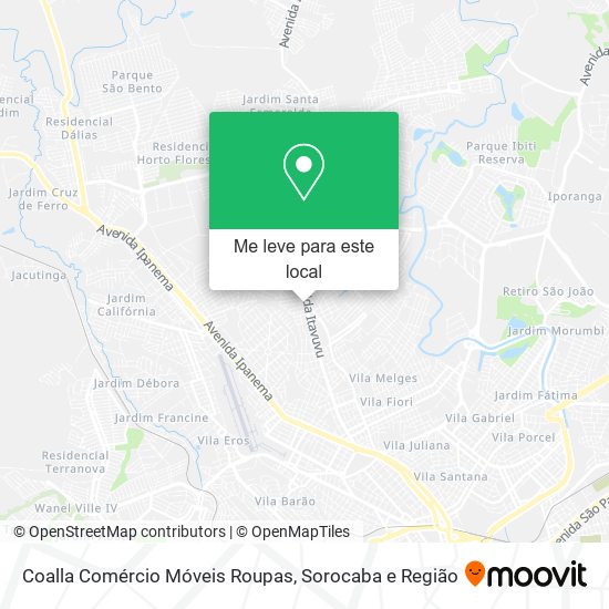 Coalla Comércio Móveis Roupas mapa