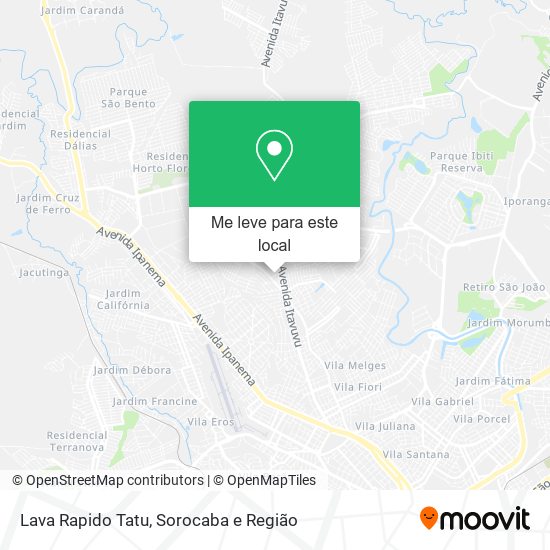 Lava Rapido Tatu mapa