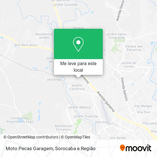 Moto Pecas Garagem mapa