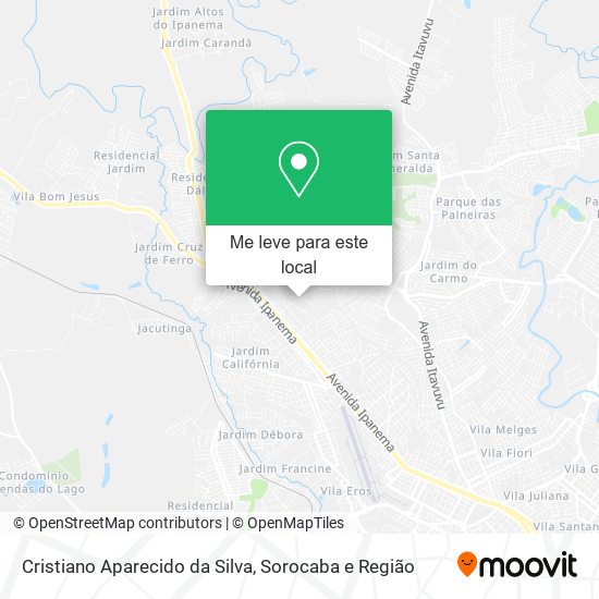 Cristiano Aparecido da Silva mapa