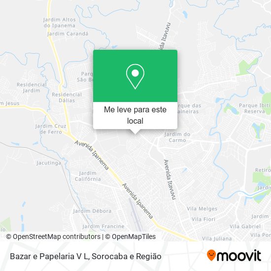 Bazar e Papelaria V L mapa