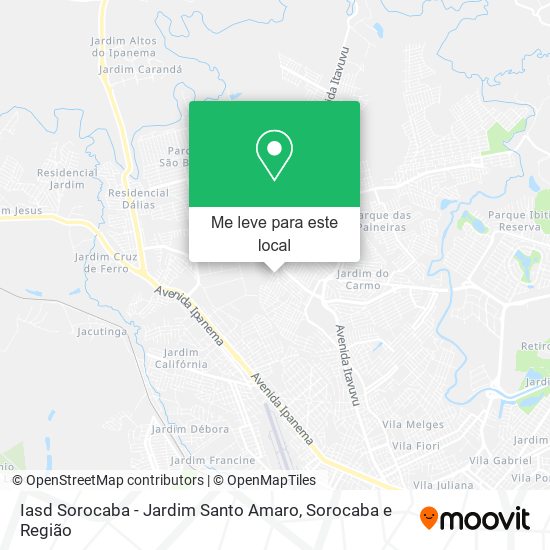 Iasd Sorocaba - Jardim Santo Amaro mapa