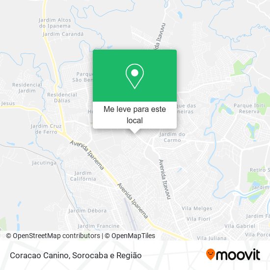 Coracao Canino mapa