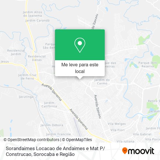 Sorandaimes Locacao de Andaimes e Mat P/ Construcao mapa