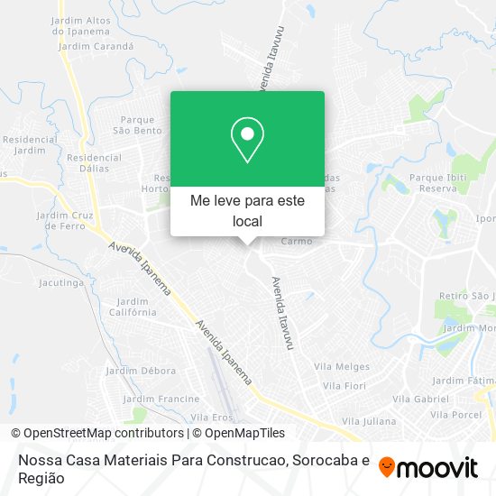 Nossa Casa Materiais Para Construcao mapa