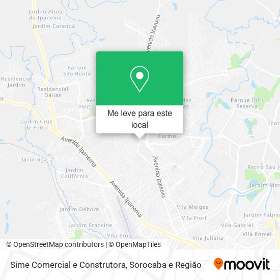 Sime Comercial e Construtora mapa