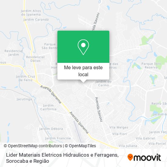 Lider Materiais Eletricos Hidraulicos e Ferragens mapa
