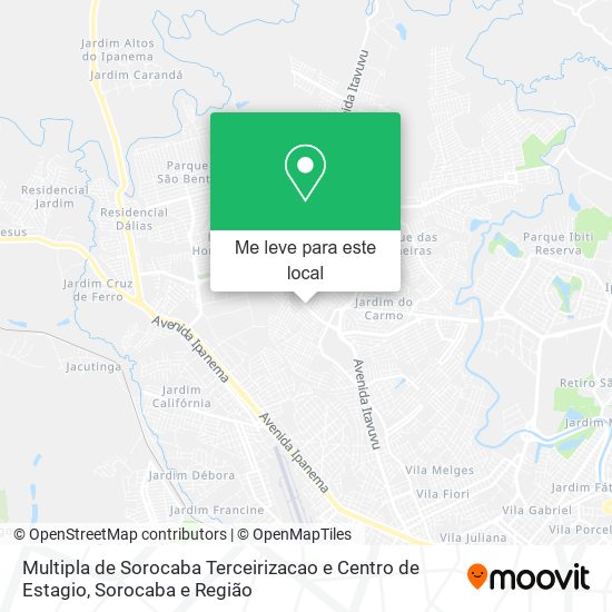 Multipla de Sorocaba Terceirizacao e Centro de Estagio mapa