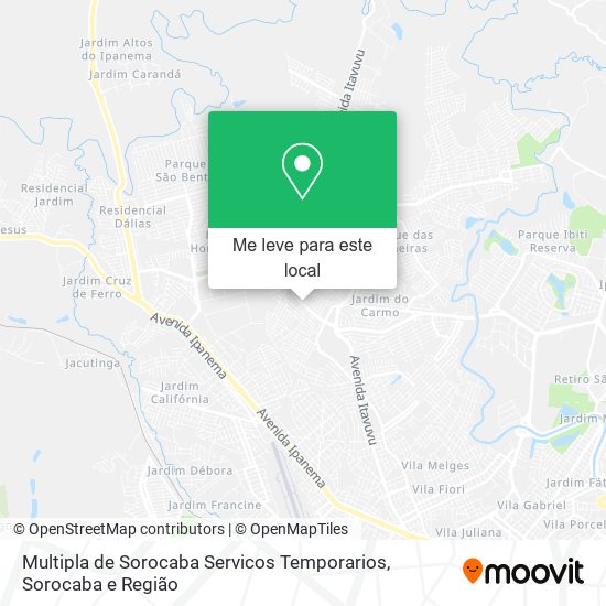 Multipla de Sorocaba Servicos Temporarios mapa