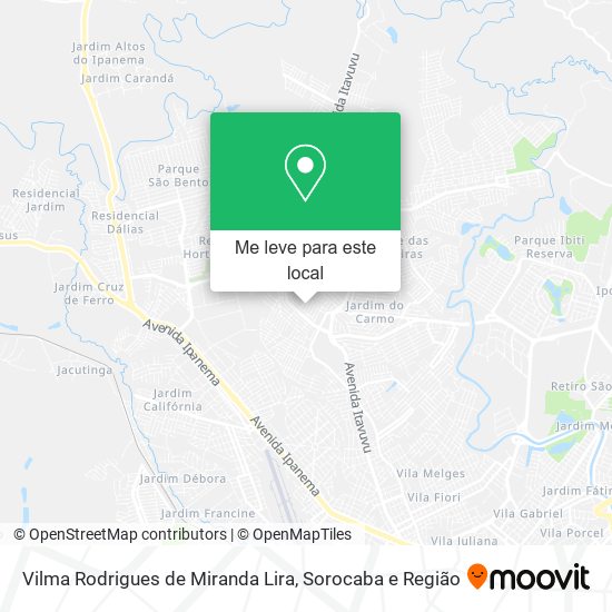 Vilma Rodrigues de Miranda Lira mapa