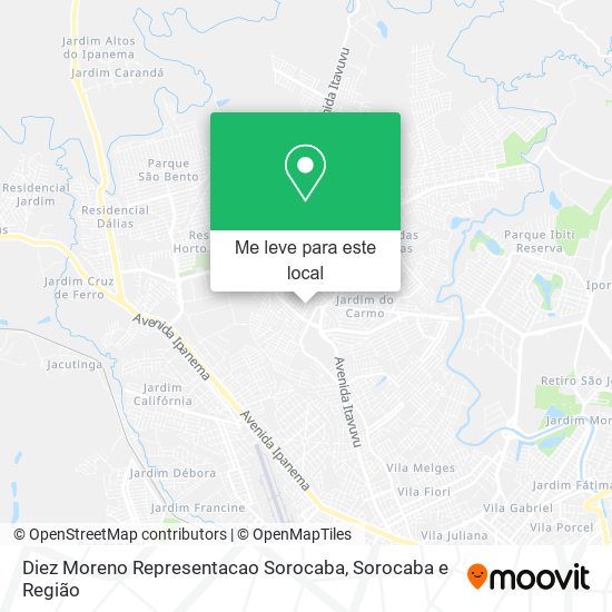 Diez Moreno Representacao Sorocaba mapa