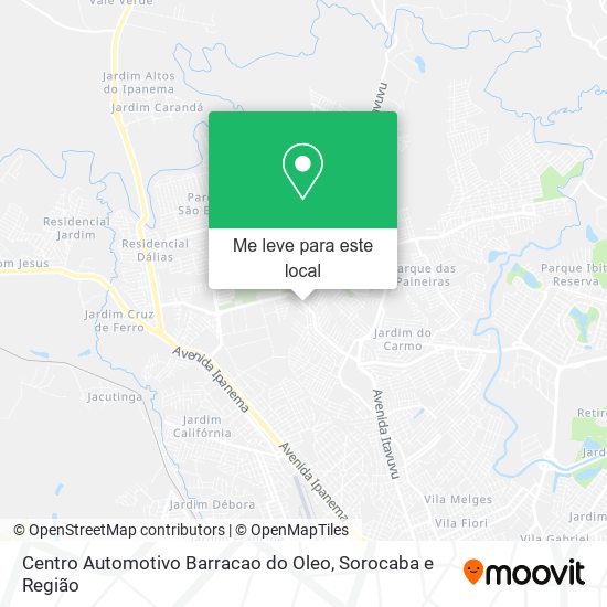 Centro Automotivo Barracao do Oleo mapa